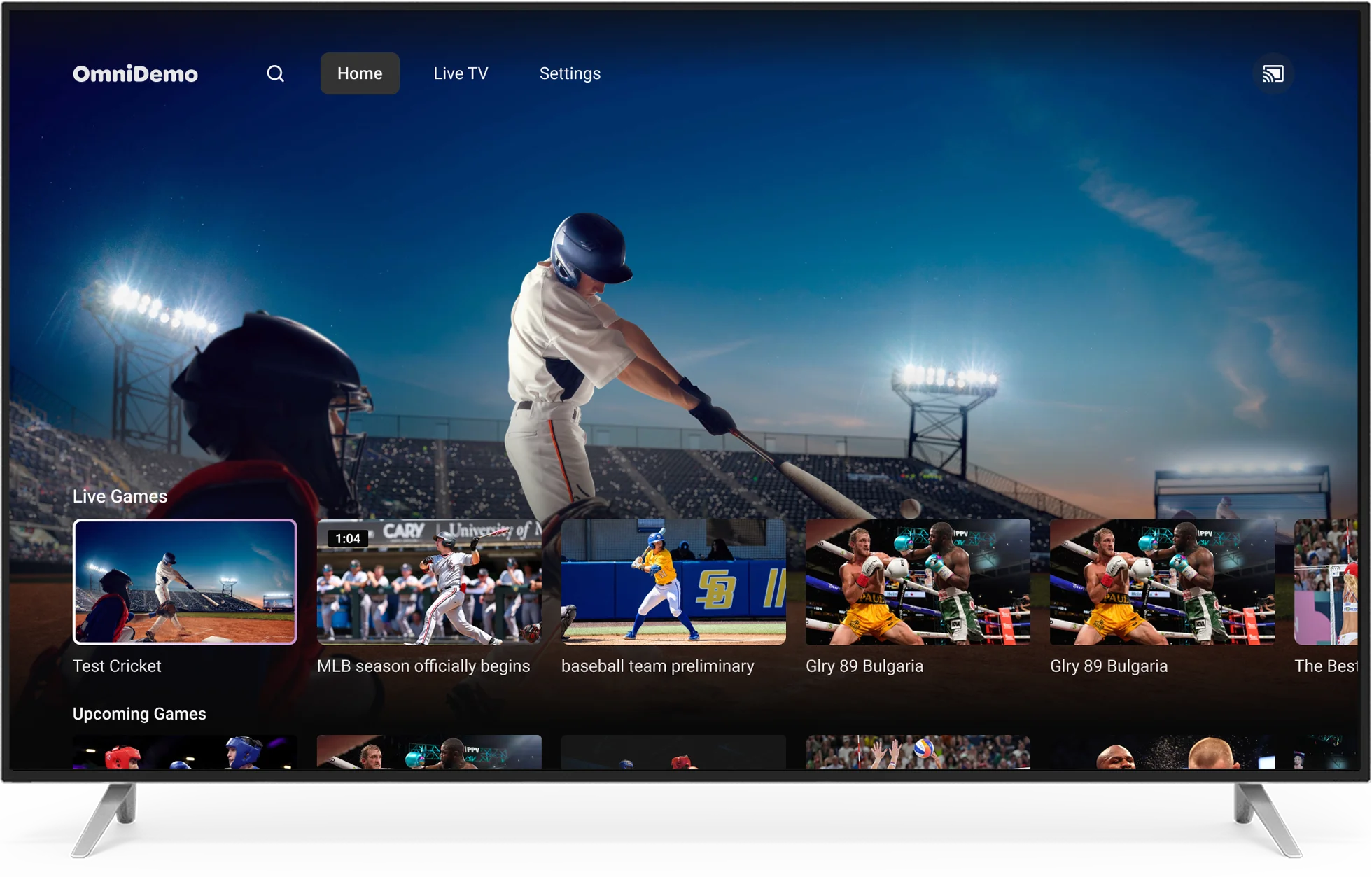 Experience Entertainment and Sports Modes